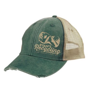 Ryan's Recycling Navy Blue Distressed 