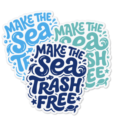 2026 Make the Sea Trash Free Decals - 3 pack